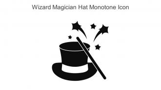 Wizard Magician Hat Monotone Icon In Powerpoint Pptx Png And Editable Eps Format