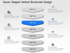 Wk seven staged vertical bookmark design powerpoint template