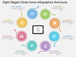 Wm eight staged circle arrow infographics and icons flat powerpoint design