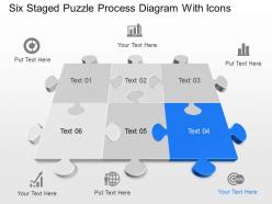 Wm six staged puzzle process diagram with icons powerpoint template