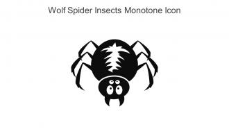 Wolf Spider Insects Monotone Icon In Powerpoint Pptx Png And Editable Eps Format