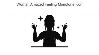 Woman Amazed Feeling Monotone Icon In Powerpoint Pptx Png And Editable Eps Format