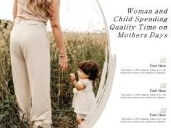 Woman and child spending quality time on mothers days
