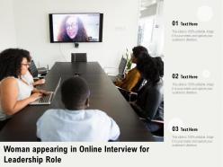 Woman Appearing In Online Interview For Leadership Role