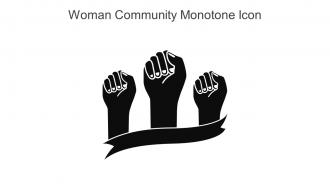 Woman Community Monotone Icon In Powerpoint Pptx Png And Editable Eps Format