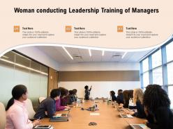 Woman conducting leadership training of managers