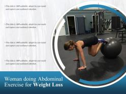 Woman Doing Abdominal Exercise For Weight Loss