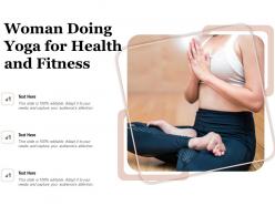 Woman Doing Yoga For Health And Fitness
