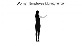 Woman Employee Monotone Icon In Powerpoint Pptx Png And Editable Eps Format