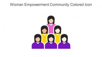Woman Empowerment Community Colored Icon In Powerpoint Pptx Png And Editable Eps Format
