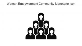 Woman Empowerment Community Monotone Icon In Powerpoint Pptx Png And Editable Eps Format
