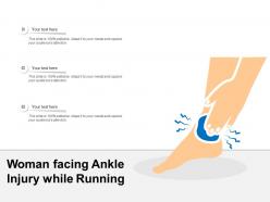 Woman facing ankle injury while running