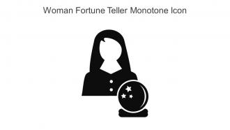 Woman Fortune Teller Monotone Icon In Powerpoint Pptx Png And Editable Eps Format