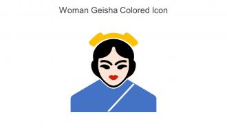 Woman Geisha Colored Icon In Powerpoint Pptx Png And Editable Eps Format