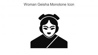 Woman Geisha Monotone Icon In Powerpoint Pptx Png And Editable Eps Format