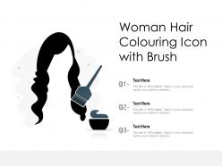 Woman Hair Colouring Icon With Brush