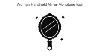 Woman Handheld Mirror Monotone Icon In Powerpoint Pptx Png And Editable Eps Format