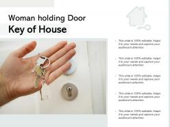 Woman Holding Door Key Of House