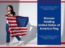 Woman Holding United States Of America Flag