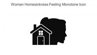 Woman Homesickness Feeling Monotone Icon In Powerpoint Pptx Png And Editable Eps Format