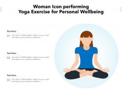 Woman Icon Performing Yoga Exercise For Personal Wellbeing