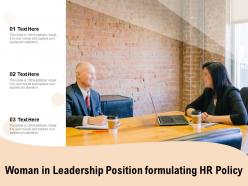 Woman in leadership position formulating hr policy