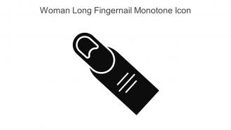 Woman Long Fingernail Monotone Icon In Powerpoint Pptx Png And Editable Eps Format