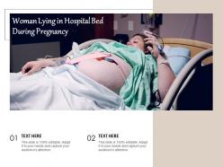 Woman lying in hospital bed during pregnancy
