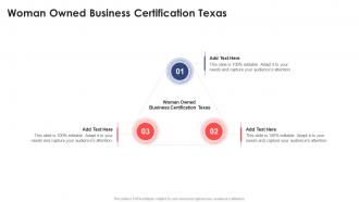 Woman Owned Business Certification Texas In Powerpoint And Google Slides Cpb