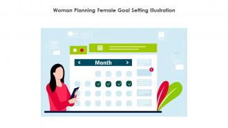 Woman Planning Female Goal Setting Illustration