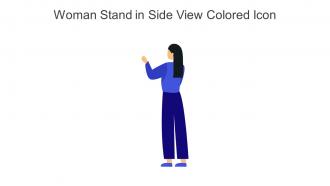 Woman Stand In Side View Colored Icon In Powerpoint Pptx Png And Editable Eps Format