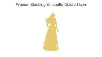 Woman Standing Silhouette Colored Icon In Powerpoint Pptx Png And Editable Eps Format