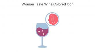 Woman Taste Wine Colored Icon In Powerpoint Pptx Png And Editable Eps Format
