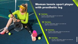 Woman Tennis Sport Player With Prosthetic Leg