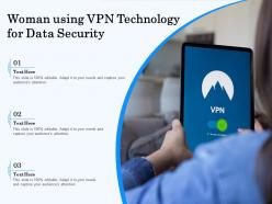 Woman using vpn technology for data security