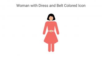 Woman With Dress And Belt Colored Icon In Powerpoint Pptx Png And Editable Eps Format