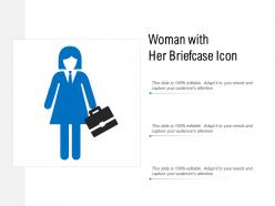 Woman with her briefcase icon