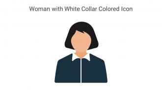 Woman With White Collar Colored Icon In Powerpoint Pptx Png And Editable Eps Format