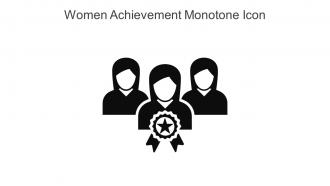 Women Achievement Monotone Icon In Powerpoint Pptx Png And Editable Eps Format