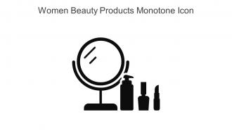 Women Beauty Products Monotone Icon In Powerpoint Pptx Png And Editable Eps Format