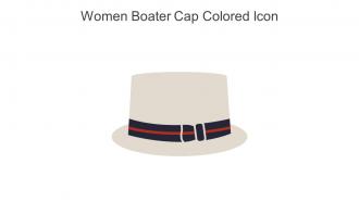 Women Boater Cap Colored Icon In Powerpoint Pptx Png And Editable Eps Format