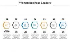 Women business leaders ppt powerpoint presentation infographics infographic template cpb