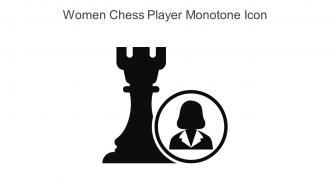 Women Chess Player Monotone Icon In Powerpoint Pptx Png And Editable Eps Format