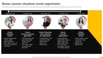 Women Cosmetic Situational Market Customer Segmentation Strategy MKT SS V