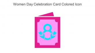 Women Day Celebration Card Colored Icon In Powerpoint Pptx Png And Editable Eps Format