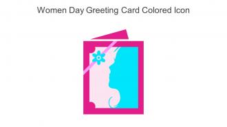 Women Day Greeting Card Colored Icon In Powerpoint Pptx Png And Editable Eps Format