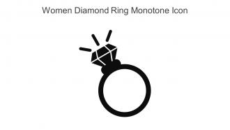 Women Diamond Ring Monotone Icon In Powerpoint Pptx Png And Editable Eps Format