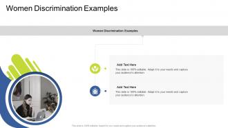 Women Discrimination Examples In Powerpoint And Google Slides Cpb