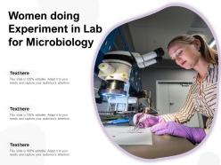 Women doing experiment in lab for microbiology