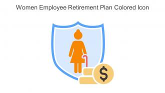 Women Employee Retirement Plan Colored Icon In Powerpoint Pptx Png And Editable Eps Format